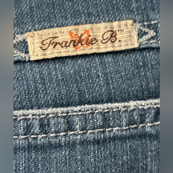 Vtg Y2K Frankie B Jeans Women's 6 Blue Denim Butterfly Low Rise Flared Leg - Picture 7 of 11